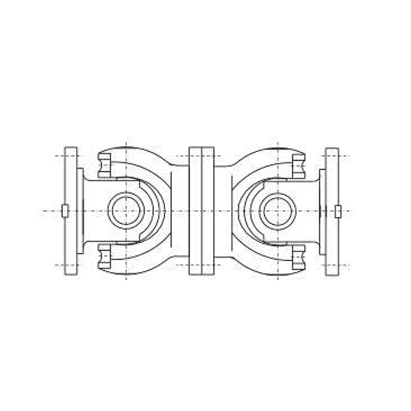 SWP C型（無伸縮短型）部分軸承座十字軸式萬向聯軸器